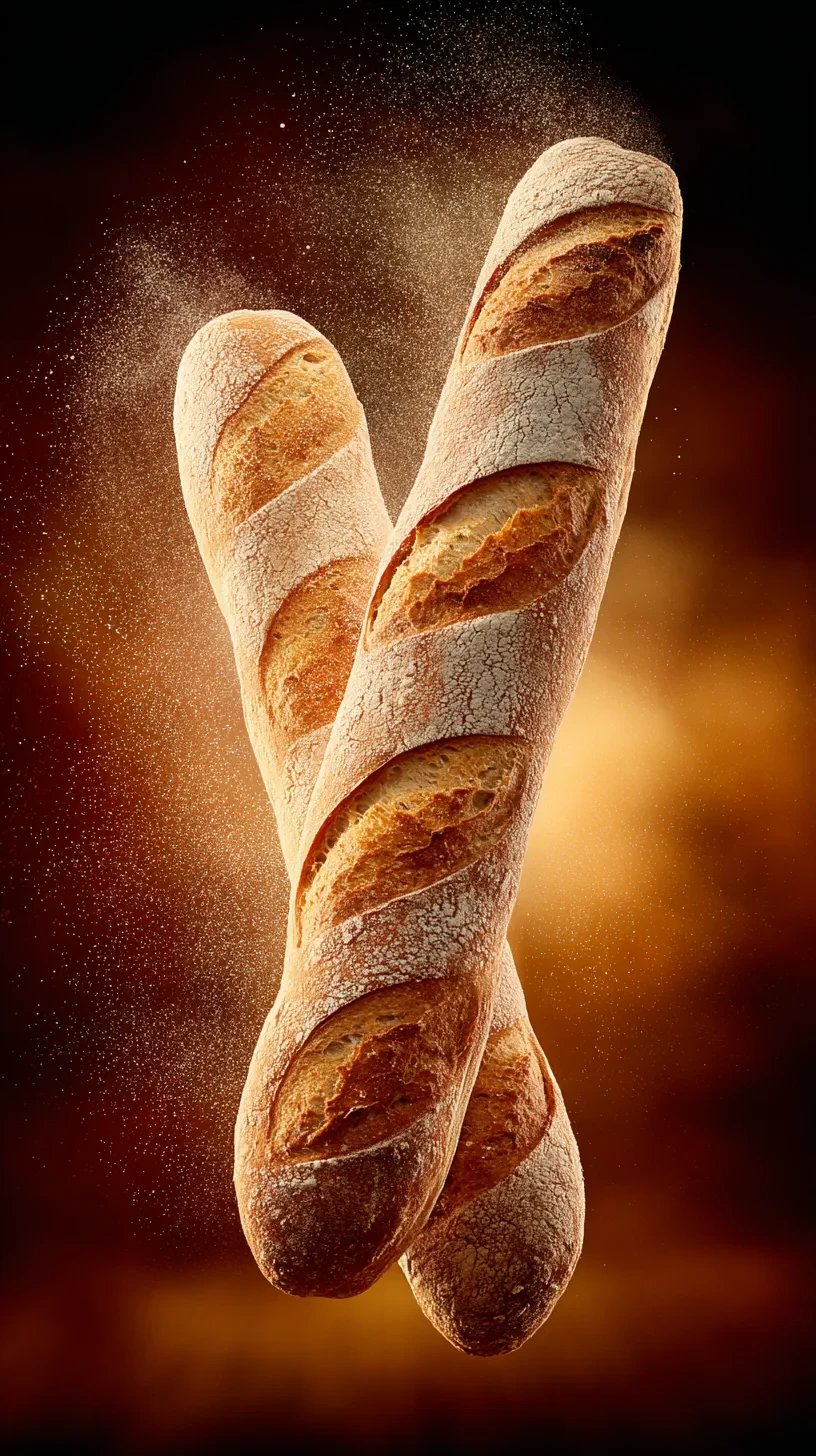 Baguette y bollería artesana, fotografía gastronómica de panadería creada con IA por Josu Izarra